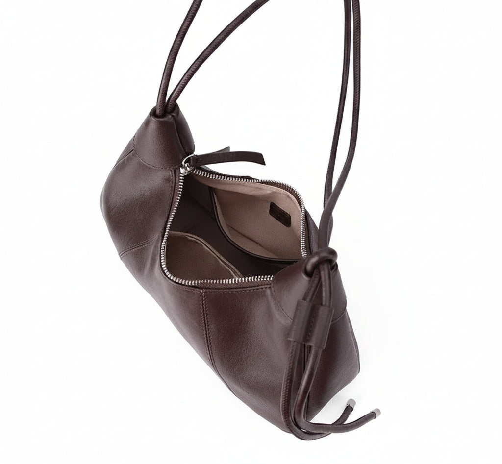 Genuine Leather Vintage Dumpling Shoulder Bag