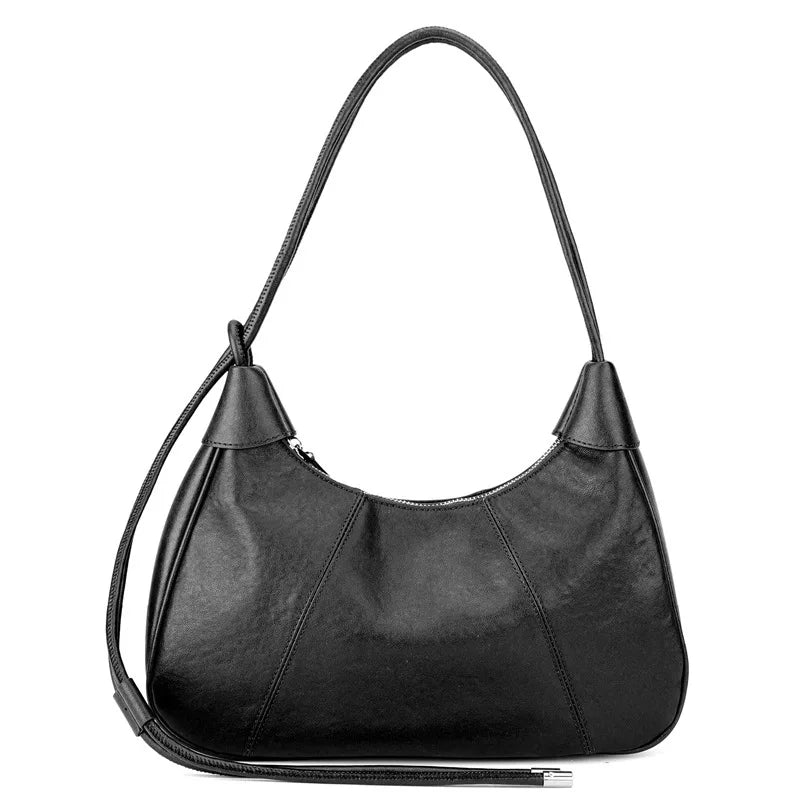 Genuine Leather Vintage Dumpling Shoulder Bag