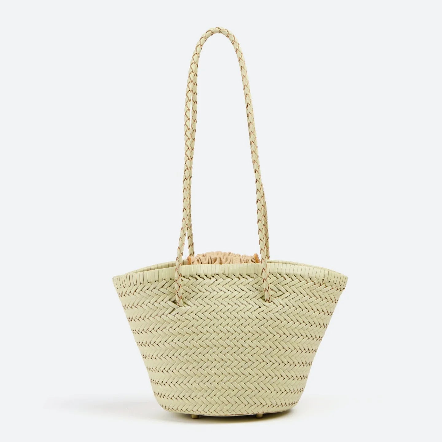 Genuine Leather Woven Beach Bucket Bag