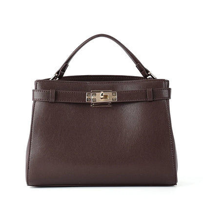 Genuine Leather Luxury Wide Strap Shoulder Bag