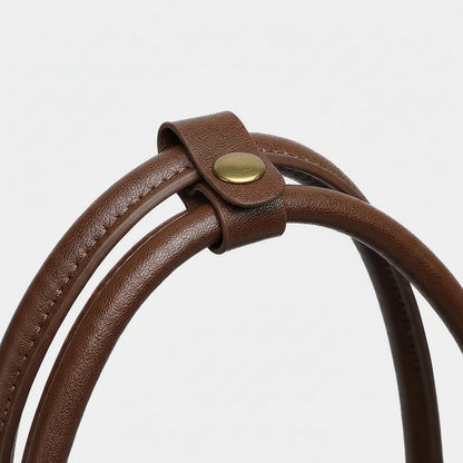 Aura Genuine Leather Side-Buckle Vintage Tote