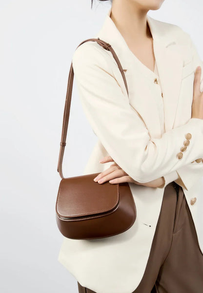 Charming Genuine Leather Minimalist Small Shoulder Bag