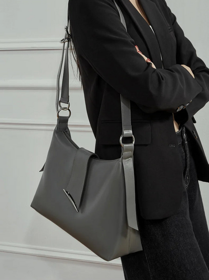 Aura Genuine Leather Milano Curved Shoulder Bag