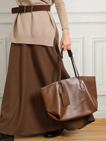 Genuine Leather Luxury Shoulder Tote Bag