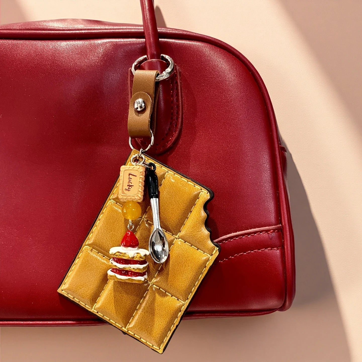 Chocolate Cake Bag Charm
