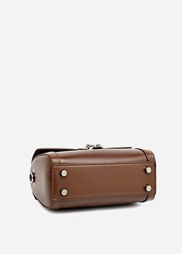 Verona Genuine Leather Flap Top Structured Crossbody