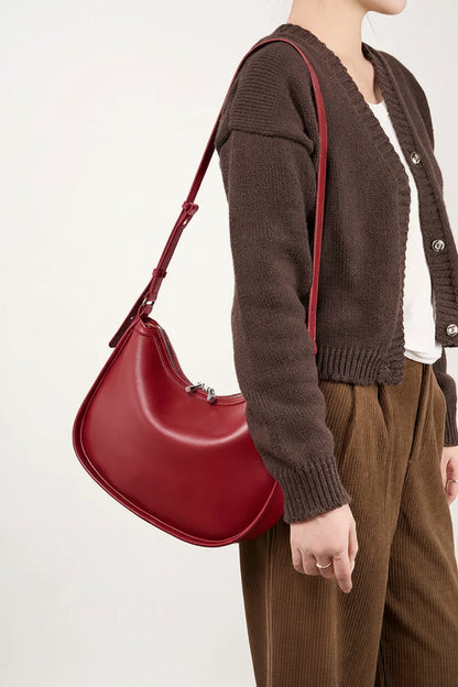 Celestial Genuine Leather Minimalist Luxury Flap Tote
