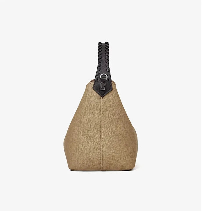 Lyra Artisan Genuine Leather Hand-Woven Accent Tote