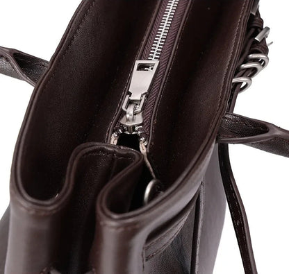 Monarch Genuine Leather Retro Style Everyday Handbag