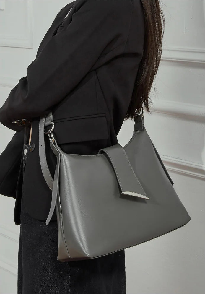 Aura Genuine Leather Milano Curved Shoulder Bag