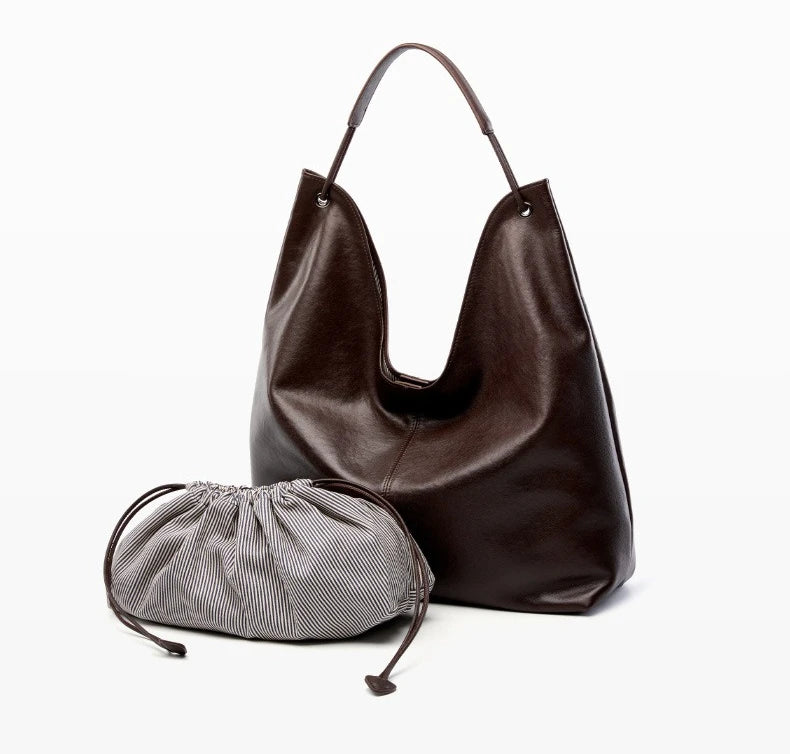 Premium Genuine Leather Chic Multi-Way Underarm Purse