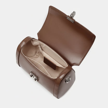 Verona Genuine Leather Flap Top Structured Crossbody