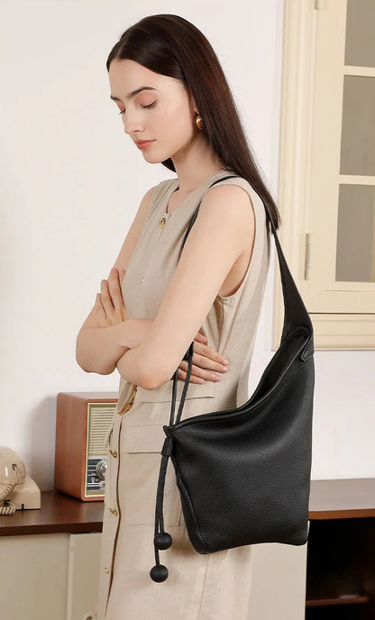Zephyr Genuine Leather Sloping Contour Hobo