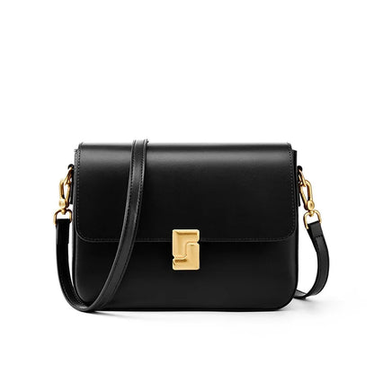 Aura Genuine Leather Luxury Small Square Crossbody Bag