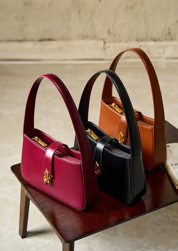 Sovereign Premium Cowhide Elegant Underarm Shoulder Bag
