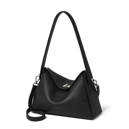 Vesper Genuine Leather Turn-Lock Contour Hobo