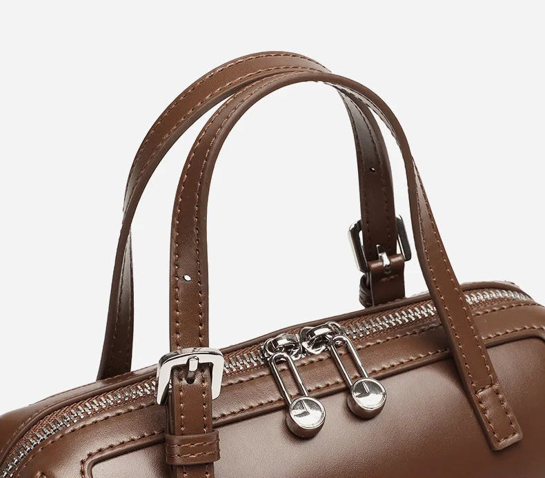 Emperor Genuine Leather Structured Vintage Satchel