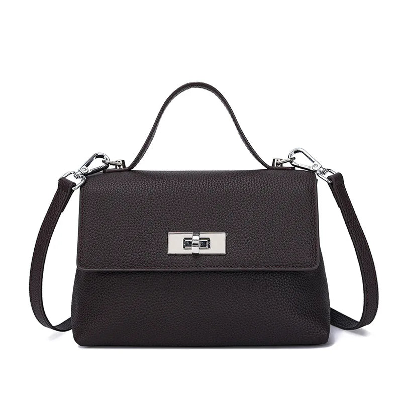 Aura Genuine Leather Minimalist Statement Bag