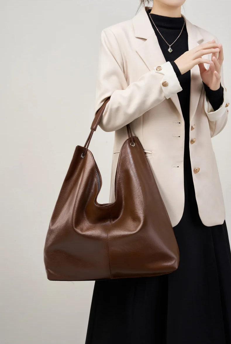 Premium Genuine Leather Chic Multi-Way Underarm Purse