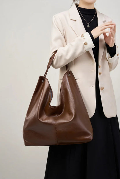 Premium Genuine Leather Chic Multi-Way Underarm Purse