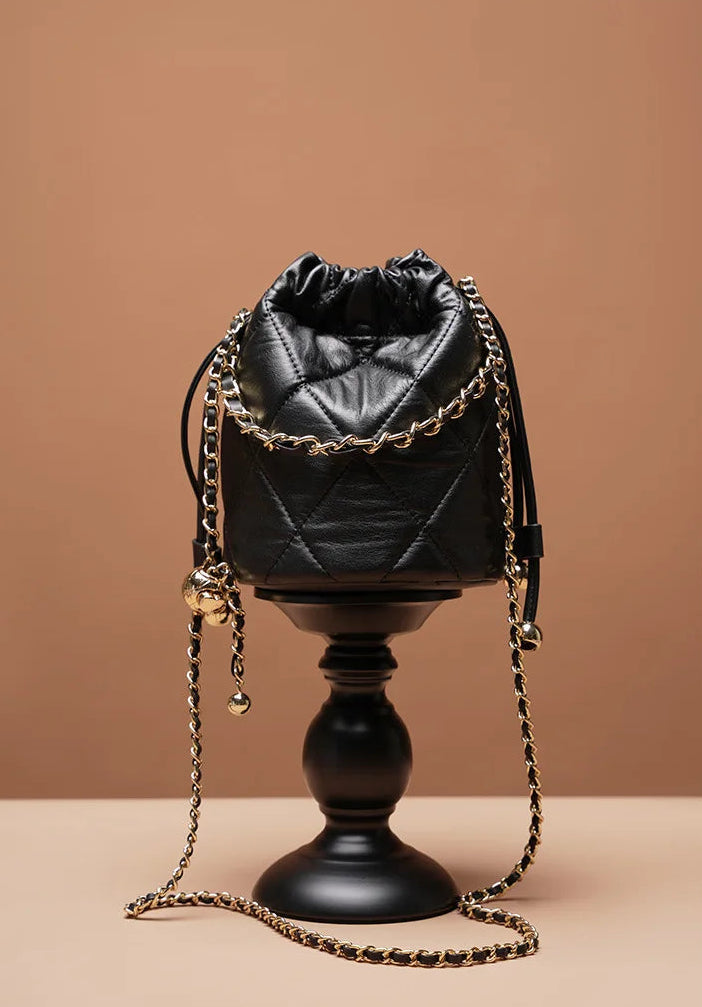 Majestic Luxury Genuine Leather Chain Shoulder Bag