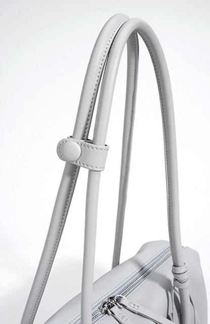 Serene Genuine Leather Elongated Barrel Handbag