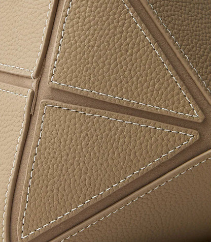 Aura Genuine Leather Geometric Winged Tote