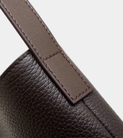 Cascade Genuine Leather Loop Bucket Bag