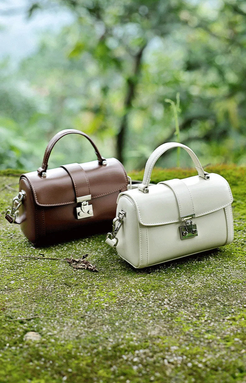 Verona Genuine Leather Flap Top Structured Crossbody