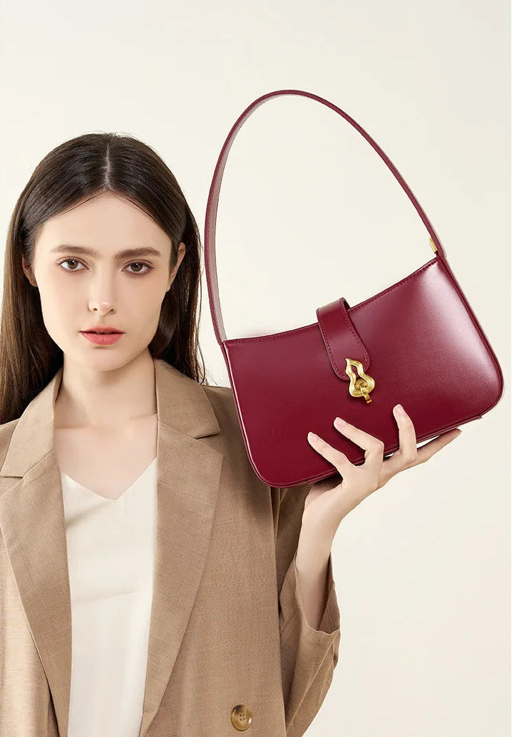 Sovereign Premium Cowhide Elegant Underarm Shoulder Bag
