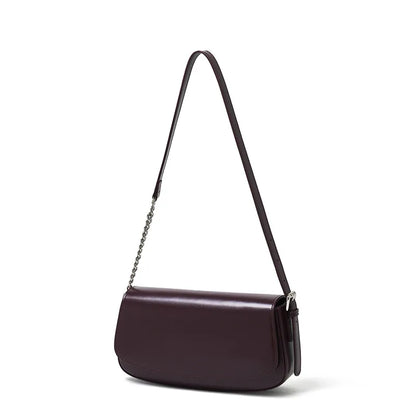 Nova Genuine Leather Asymmetric Strap Underarm Bag