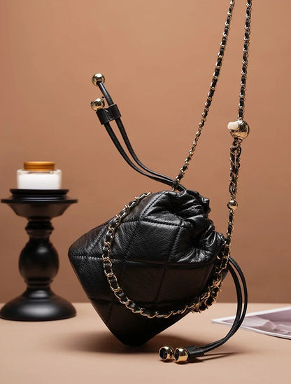 Majestic Luxury Genuine Leather Chain Shoulder Bag