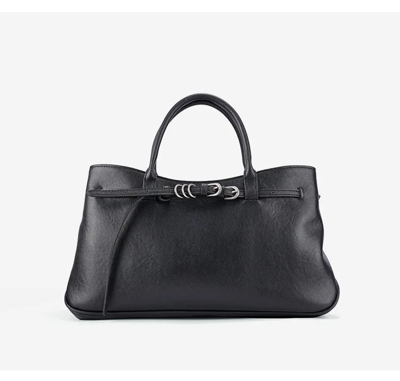Monarch Genuine Leather Retro Style Everyday Handbag
