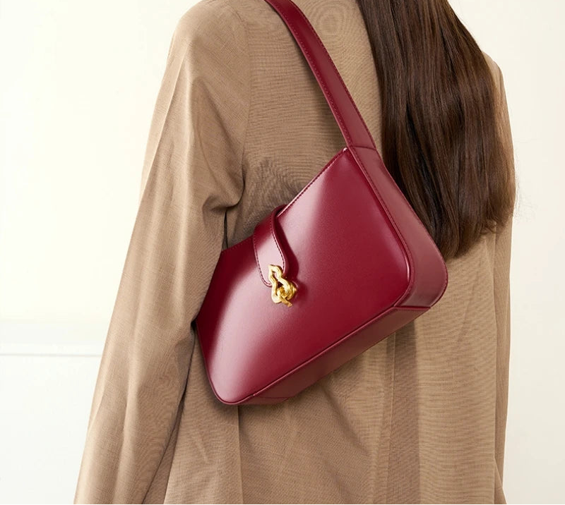 Sovereign Premium Cowhide Elegant Underarm Shoulder Bag