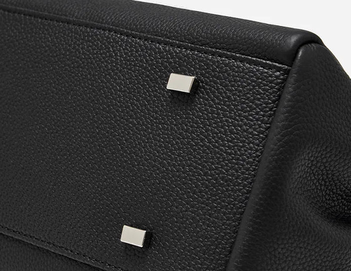 Aura Genuine Leather Lock-Clasp Envelope Bag