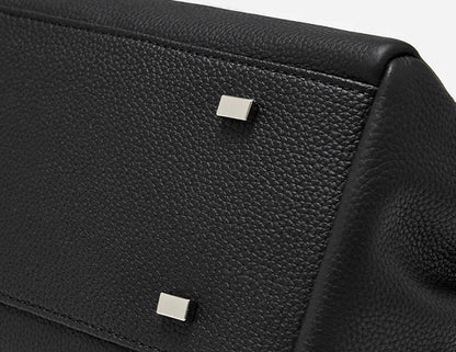 Aura Genuine Leather Lock-Clasp Envelope Bag