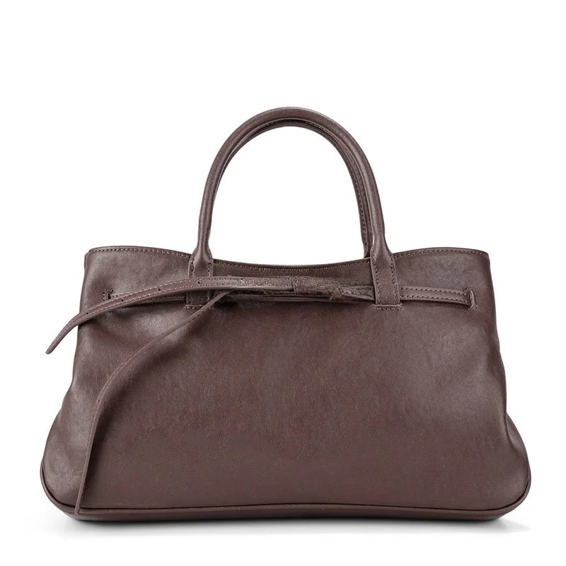 Monarch Genuine Leather Retro Style Everyday Handbag
