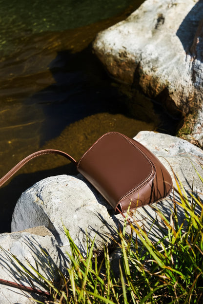 Charming Genuine Leather Minimalist Small Shoulder Bag