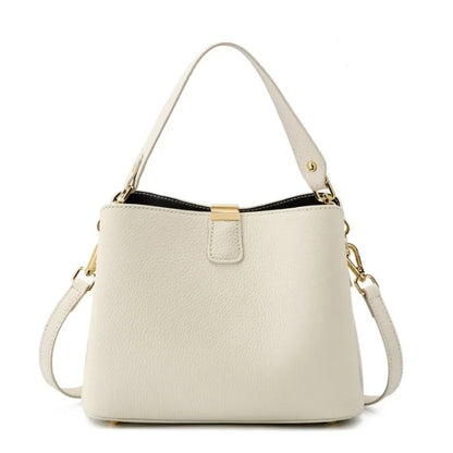 Elite Top Grain Genuine Leather Large Capacity Bucket Bag