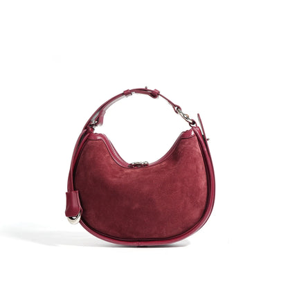 Chic Frosted Suede Leather Minimalist Shoulder Purse