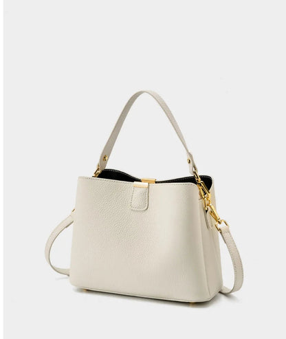 Elite Top Grain Genuine Leather Large Capacity Bucket Bag