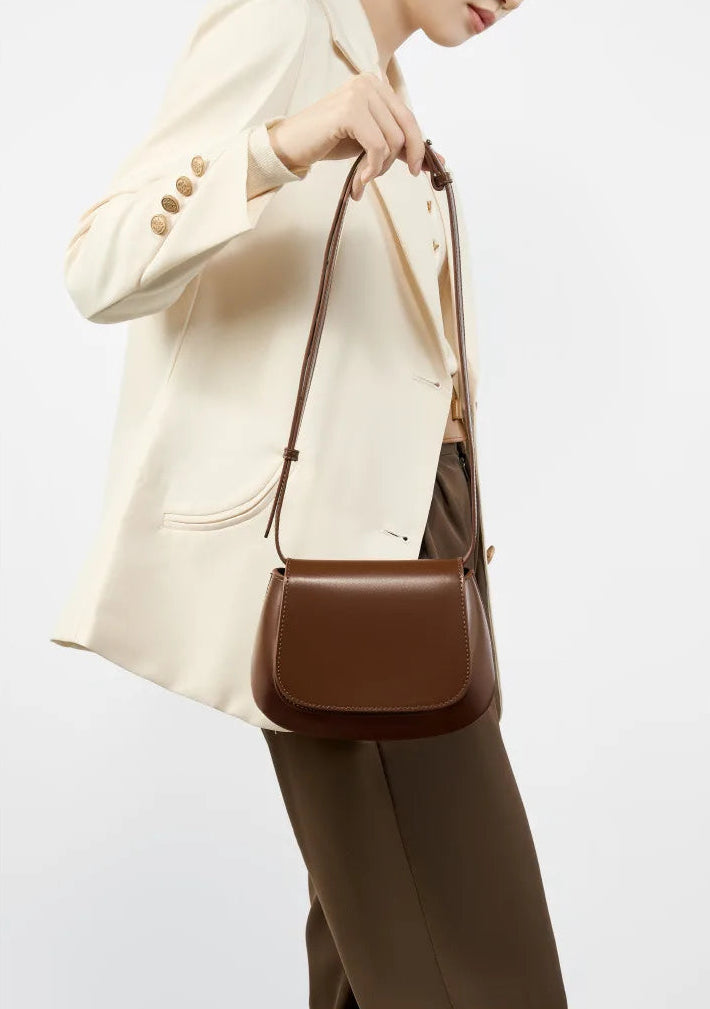 Charming Genuine Leather Minimalist Small Shoulder Bag