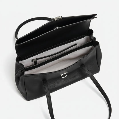 Aura Genuine Leather Lock-Clasp Envelope Bag