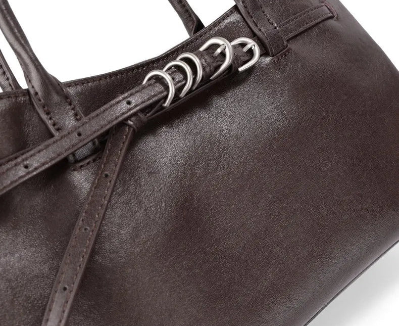 Monarch Genuine Leather Retro Style Everyday Handbag