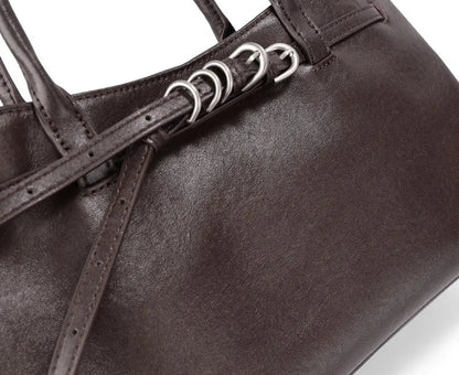 Monarch Genuine Leather Retro Style Everyday Handbag