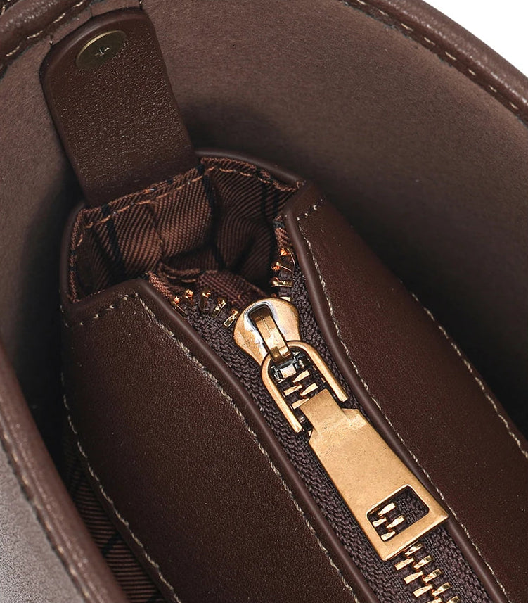 Genuine Leather Luxury Bucket Handbag