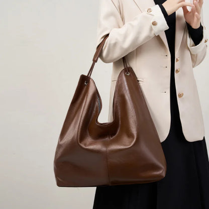Premium Genuine Leather Chic Multi-Way Underarm Purse