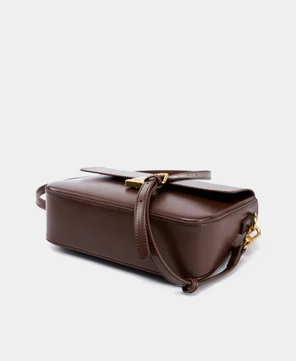 Aura Genuine Leather Luxury Small Square Crossbody Bag