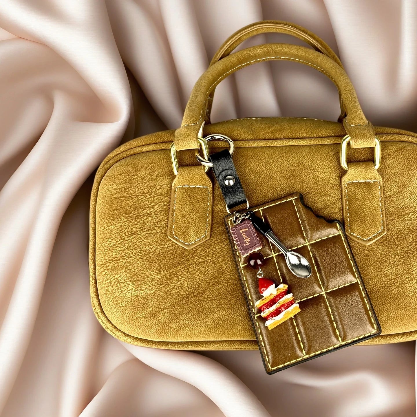 Chocolate Cake Bag Charm