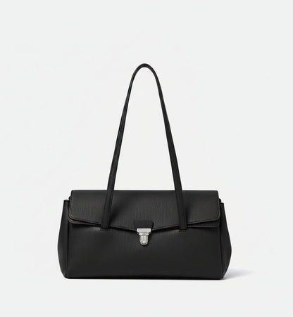 Aura Genuine Leather Lock-Clasp Envelope Bag